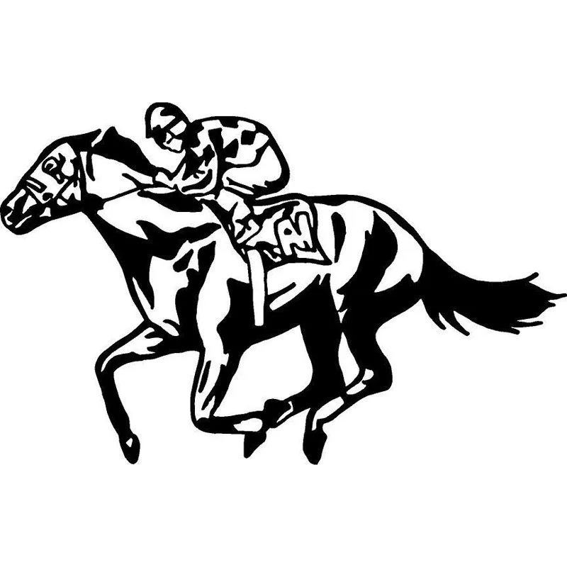 

Waterproof PVC Personalized Horse Racing Sports Car Decoration Accessories Stickers Creative Cover Scratches, 18cm*11cm