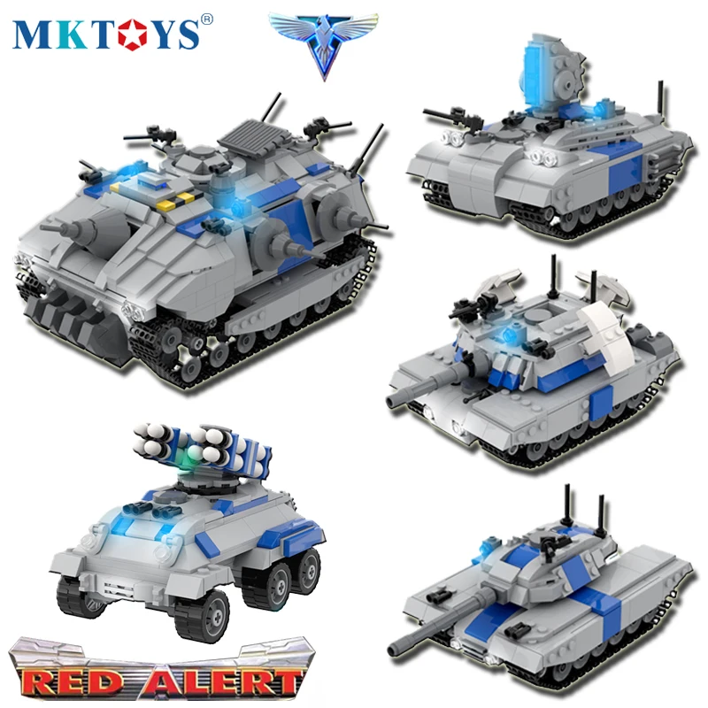 Красный военный комплект строительных блоков с оповещением светильник мА