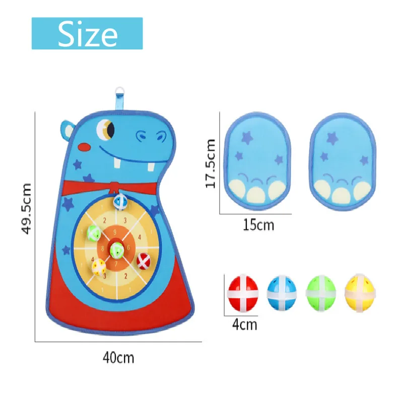 

Cartoon Animal Throwing Target Plate Children Sticky Ball Dart Family Party Sports Toy Indoor Outdoor Parent-Child Activity Game