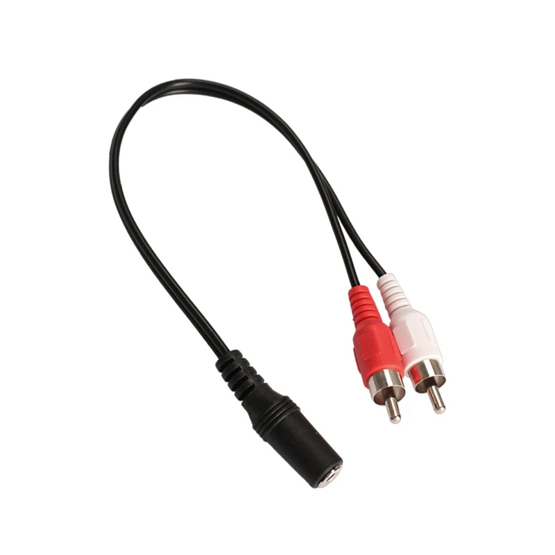 

3.5mm Stereo Audio Female Jack to 2 RCA Male Socket to Headphone Y Cable