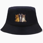 Панама мужская, женская, мужская, Панама из хлопка с изображением кошек и надписью Make Me Happy для рыбалки, шапки для рыбаков