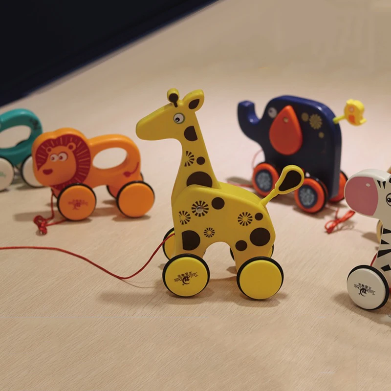 

To Pull Animal Newborn Early Teaching Walker Toys Baby Toddler Toy Cartoon Animal Trailer Toddler Toys Hand Push Pull Walks Plan