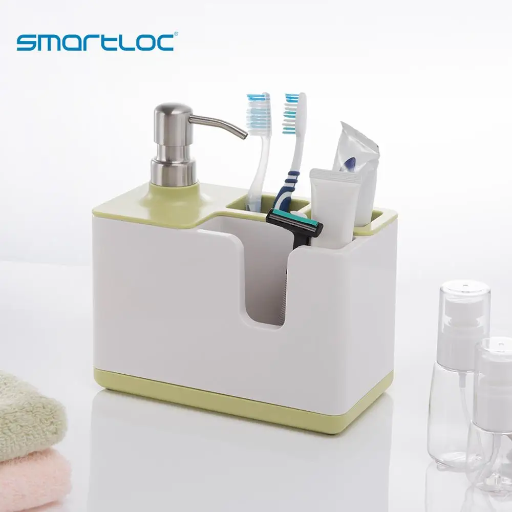 smartloc plastic hand liquid soap dispenser pump bathroom accessories storage container organizer kitchen sink drain rack free global shipping