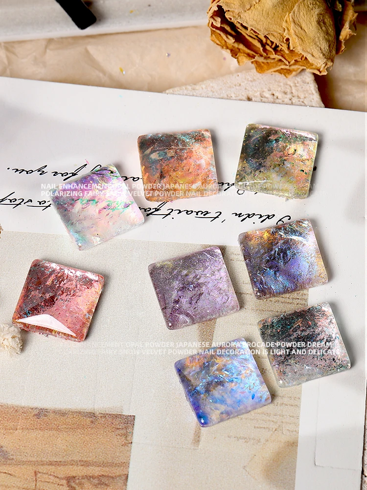 8 цветов блестки Aurora голографическое искусство ногтей нерегулярные лазерные