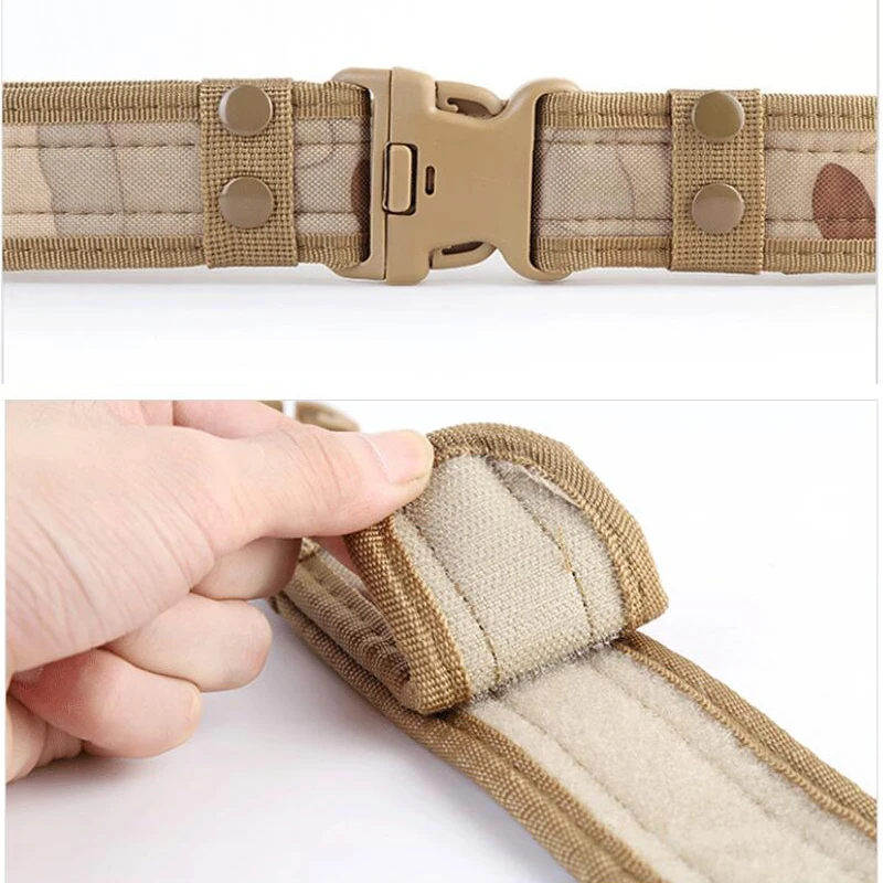 

2019 Combat 2 Inch Canvas Duty Tactical Sport Belt with Plastic Buckle Army Military Adjustable Outdoor Fan Hook Loop Waistband