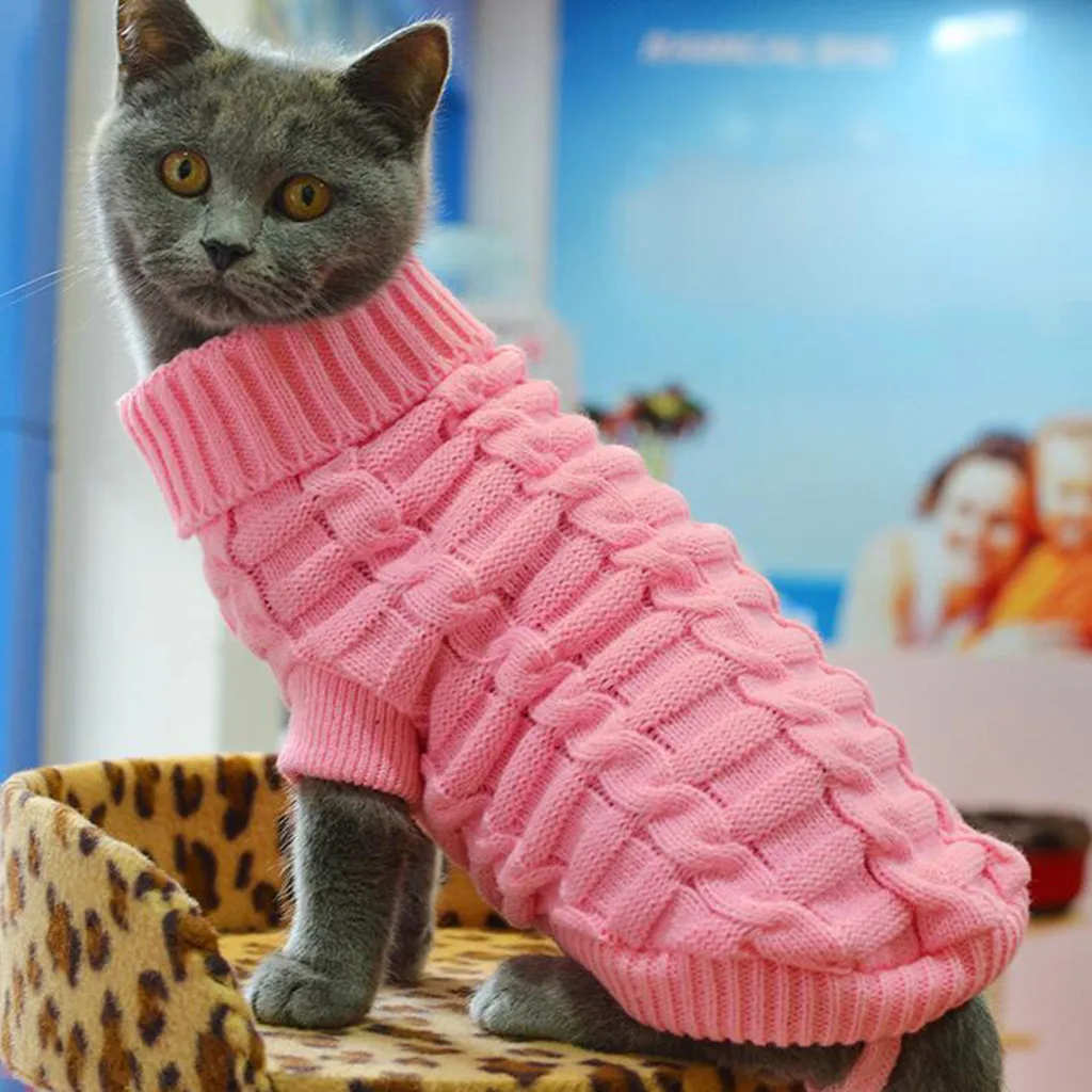 Рождественская одежда для домашних животных, котов для маленьких кошек, Сфинкс, зимние теплые вязаные костюмы со свитером для кошек, пальто, куртка для питомцев, кошек, собак