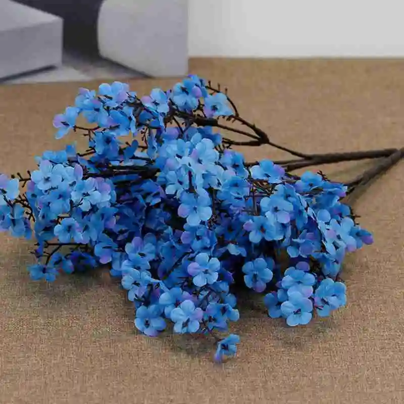 

5 Forked Autumn Stars Gypsophila Imitation Flower Home Decor Fake Small Bundle Floral Wedding Artificial Blossom