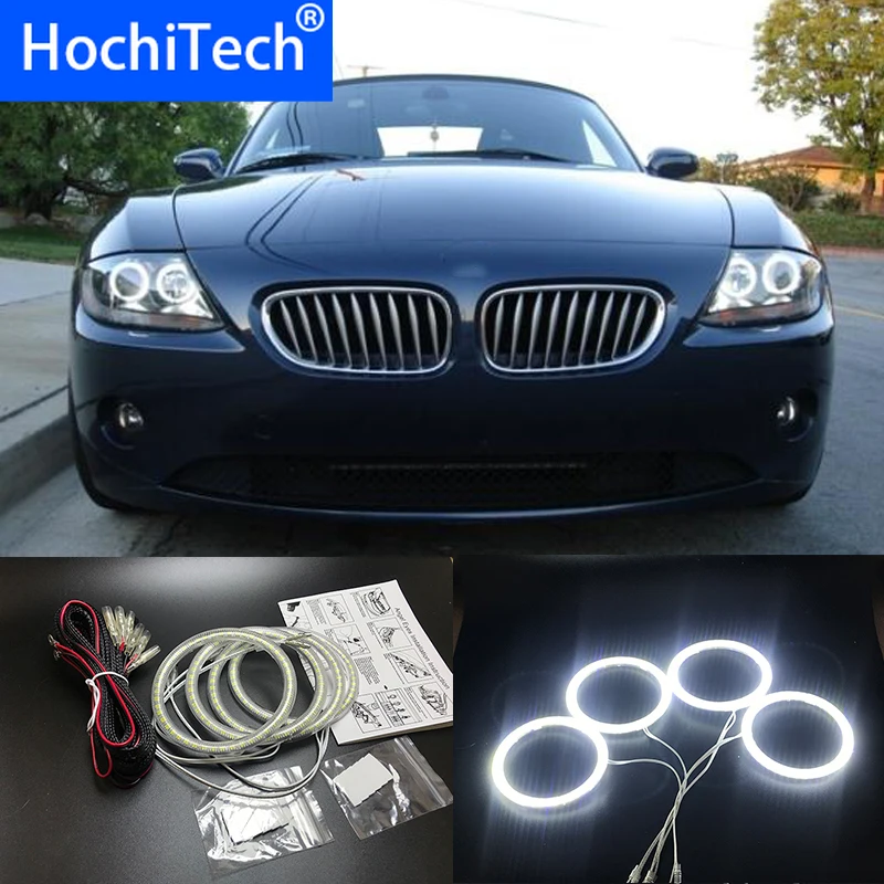 HochiTech супер яркий белый цвет светильник SMD светодиодный ангельские глазки для BMW Z4 E85 E86 2002-2008 стильные Автомобильные фары дневного светильник