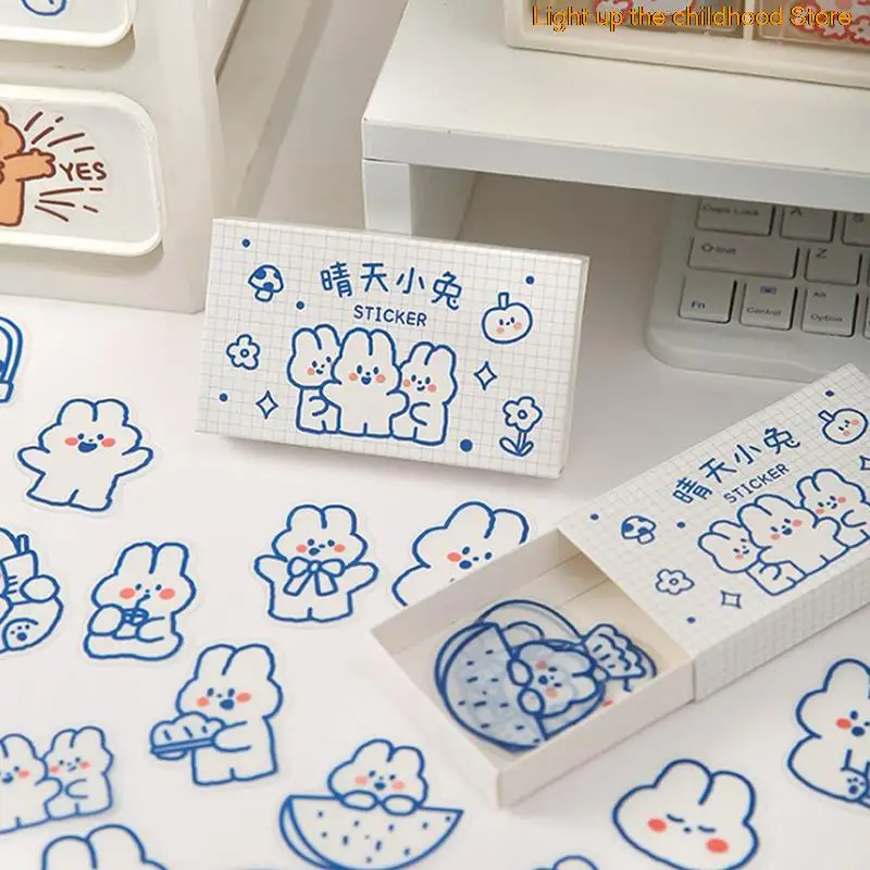 40 шт милый кролик пиво Повседневная жизнь декоративные наклейки Скрапбукинг