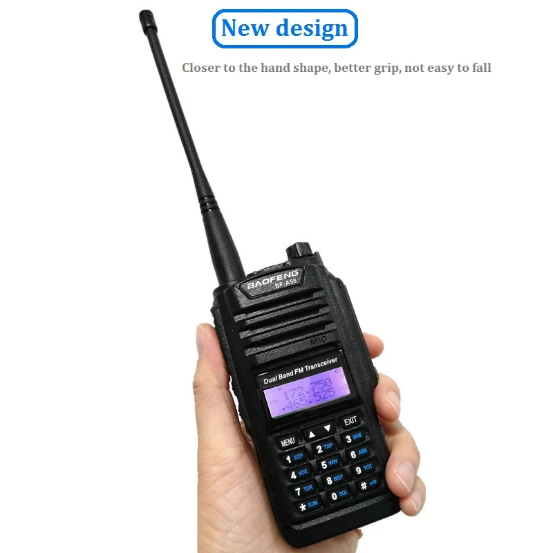 Baofeng BF-A58 Walkie Talkie Waterproof 5-15KM VHF UHF CB HamTwo Way IP67 Long Range SOS FM Radio Station Multiband Transceiver