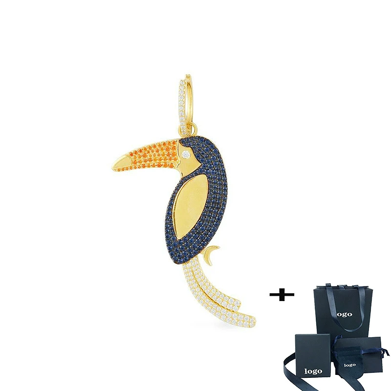 

High Quality Multicolor Tropical Toucan Earrings For June Women Jewelry Gift