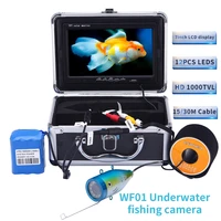 wf01 fish finder 12 adjustable led night vision 7 inch true color display portable fish finder camera hd waterproof rating ip68