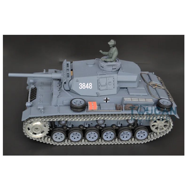 

Heng Long 1/16 German Panzer III L RC Tank Model Toy 3500mAh Battery 3848 Airsoft Smoke Metal Tracks Sprockets