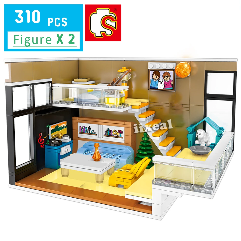 Друзей подходит креативный скандинавский дом строительные блоки SEMBO набор