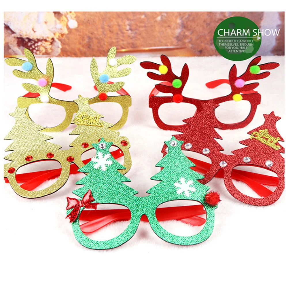 Рождественские украшения для домашнего декора новогодние очки подарки детей