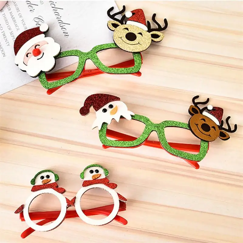 

Santa Claus Xmas Tree Elk Paper Glasses Frame Christmas Glasses Photo Prop Christmas Decorations New Year Navidad For Kids Gift