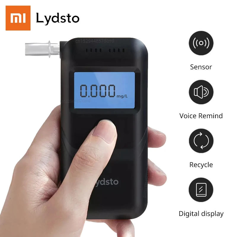 Алкотестер Xiaomi Lydsto, портативный цифровой алкотестер, анализатор дыхания, ЖК-дисплей - изображение