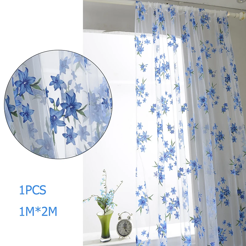 

Tulle Curtains 3d Treatments American Voile Living Valance Decorations Modern Sheer Kitchen Window Room Printed Curtain