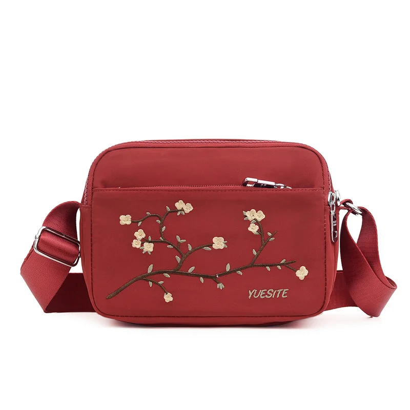 

2020 High Quality Women Leather Handbags Sac A Main Crossbody Bags for Women Messenger Bags Oxford Embroidery Flowers Bag New