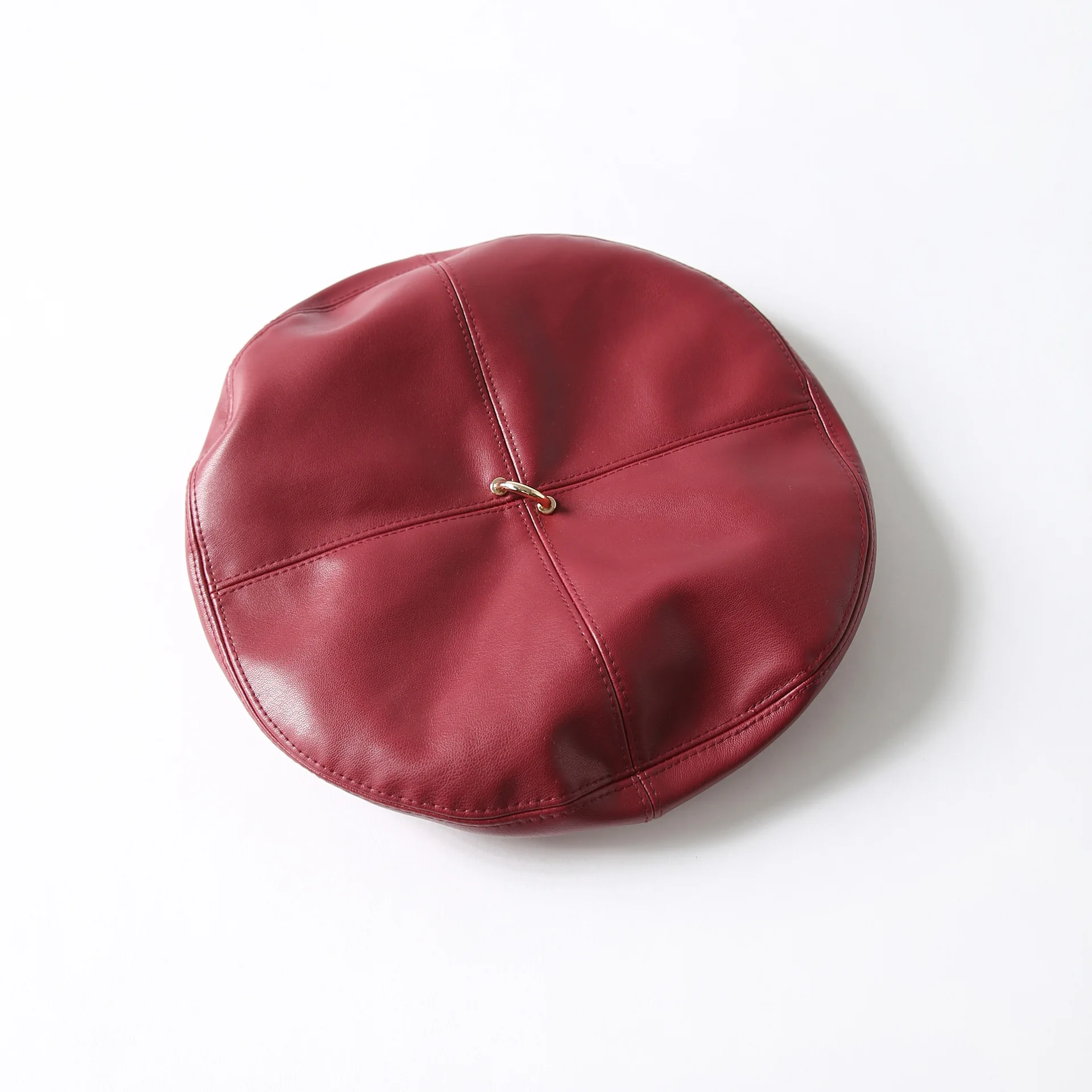 Autumn Pu Leather Beret Women Fashion Winter Warm Hat French Solid Wool Berets Lady Painter Hat Vintage Female Warm Walking Cap