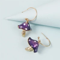 2021 unique mushroom earrings womens accessories geometric drop earrings for women fashion jewelry design trendy wholesale new