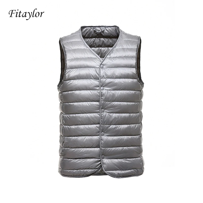 Новинка зимний пуховик Fitaylor мужской жилет повседневный ульсветильник Тонкий