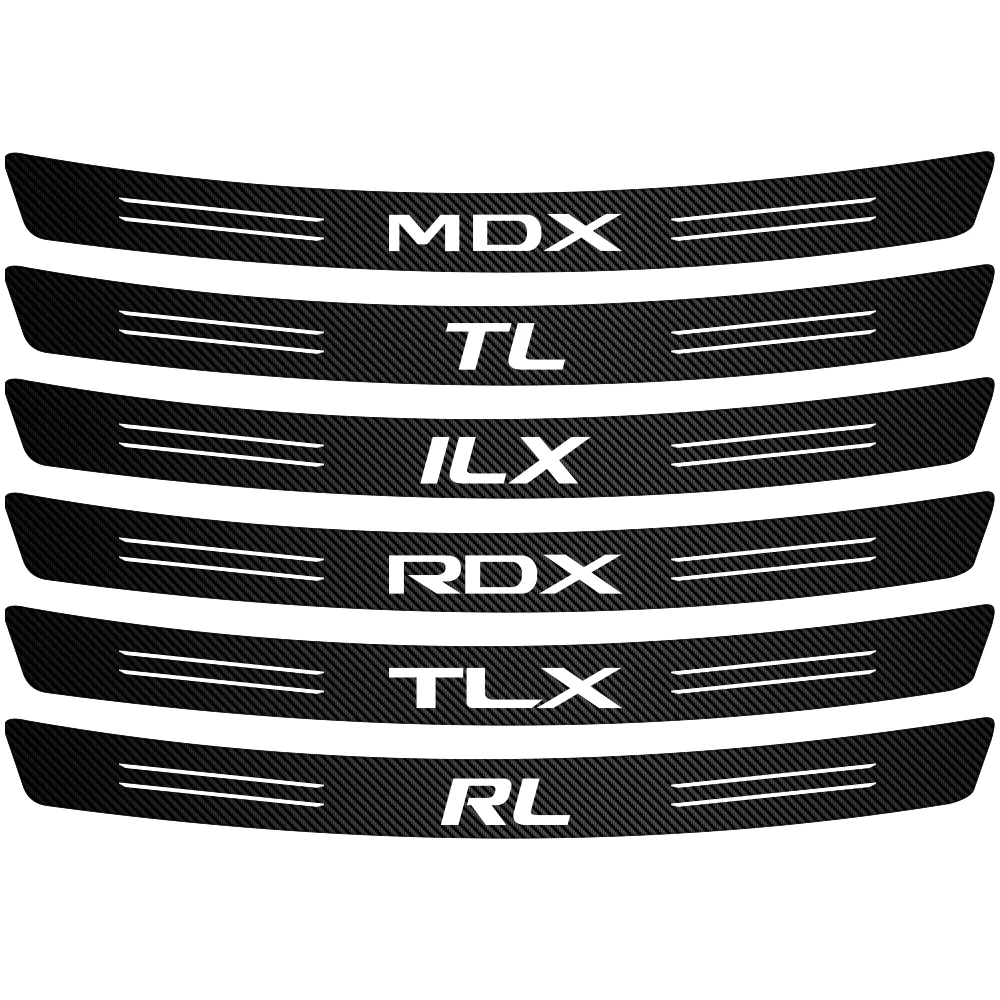 Car New Tail Trunk Carbon Fiber Bumper Decoration Protection Stickers For Acura MDX ILX RDX TLX TL RL Accessories | Автомобили и