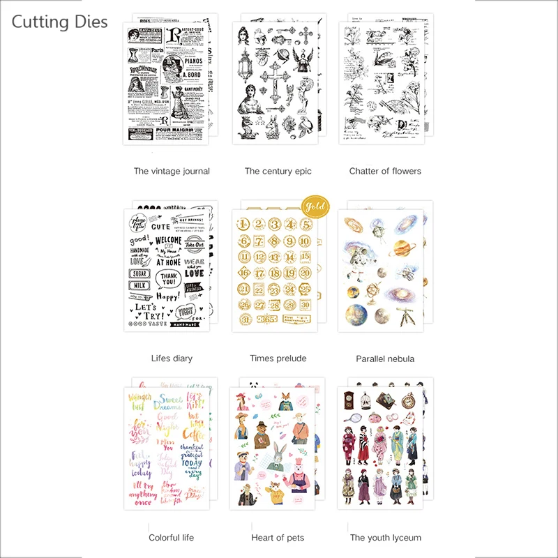 2 листа/партия напечатанная бумажная наклейка натирает на стикер s Набор для