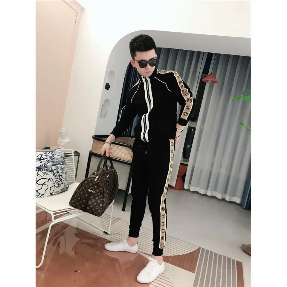 

2021 spring new suit social spirit youth leisure sports suit