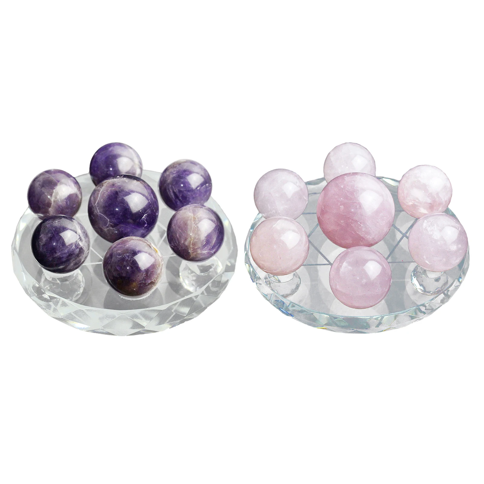 

Natural Quartz Crystal Ball Reiki Gemstone with Stand Fengshui Handicraft