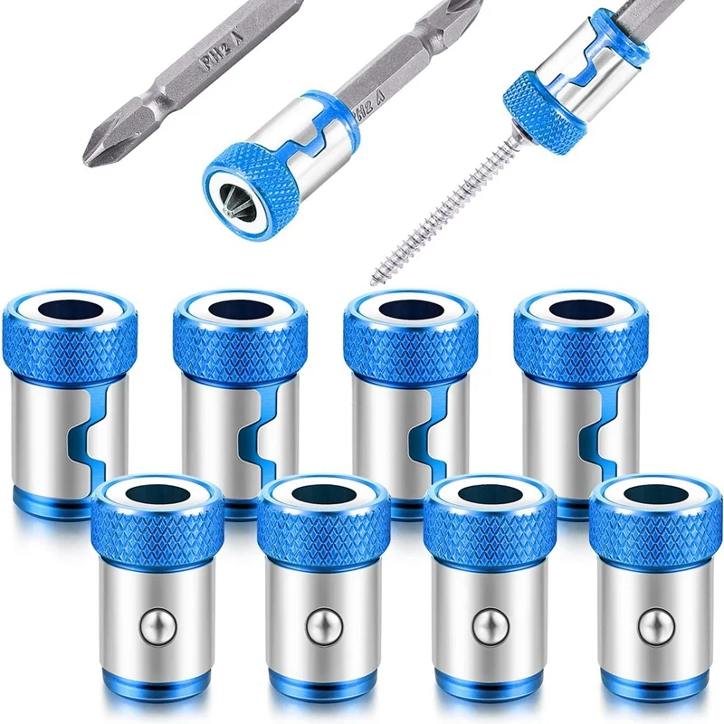 

8 Pcs netic Screw Ring Bit netizer Ring Screw netic Holders, Applied to 1/4 Inch Hex Screwdriver