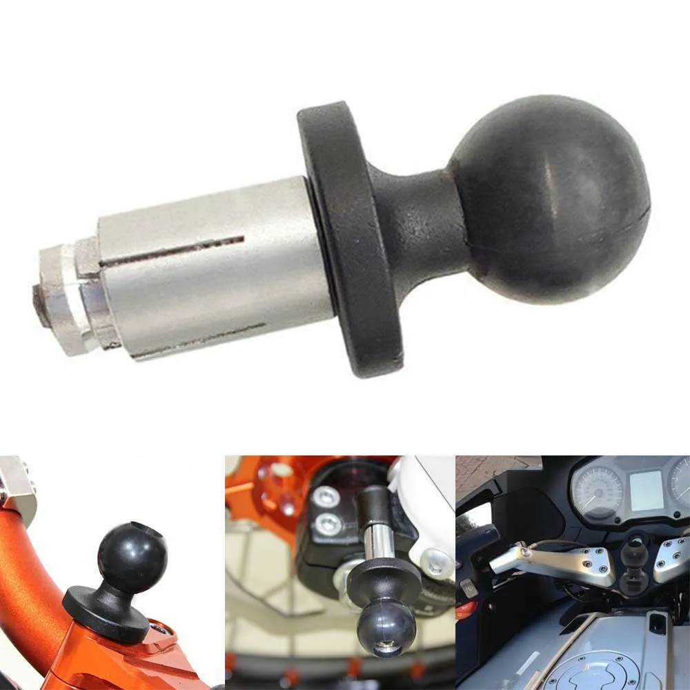 

Motorcycle Bicycle Aluminum Mount Fork Stem Base Kit With Ball Head For RAM Mount Kit Mounted On The Cylindrical Round Hole