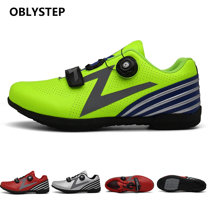 

Профессиональная Обувь для верховой езды на горном велосипеде OBLYSTEP, SPD, нескользящая педаль, Мужской велосипед, дорожные гоночные виды спор...