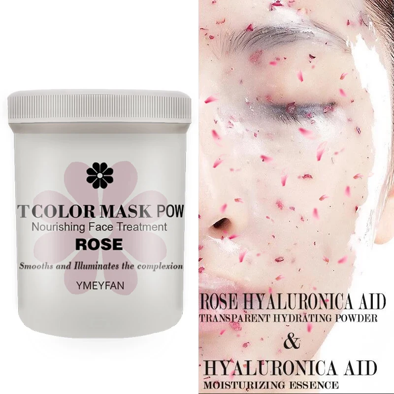 

Rose Petal Jelly Mask Powder Moisturizing Crystal Organic Hydro Whitening Improving Soft Film Spa Powder Peel Off Facial Mask