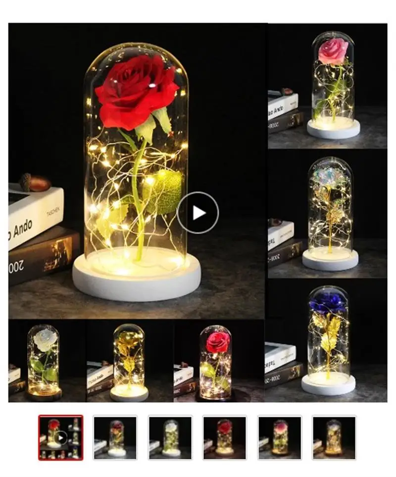 

Drop shipping Galaxy Rose Artificial Flowers 24K Foil Plated Gold Rose Flowers Wedding Decor Creative Valentine's Day Gift