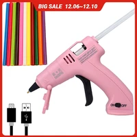 cordless hot melt glue gun child hand crafts home diy repair use 7mm glue stick wireless glue gun 3 6v 2000mah 60 min use time