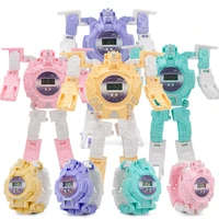 creative deformation toy king kong robot electronic watch children gift boy girl toy personalized baby shower souvenir vip link