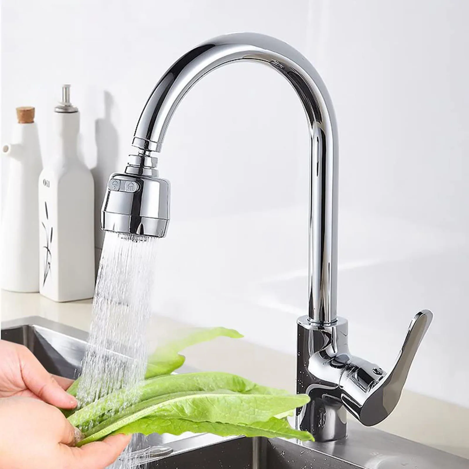 

NEW 360 Degree Swivel Kitchen Faucet Aerator Adjustable Dual Mode Sprayer Filter Diffuser Water Saving Nozzle Faucet incredible