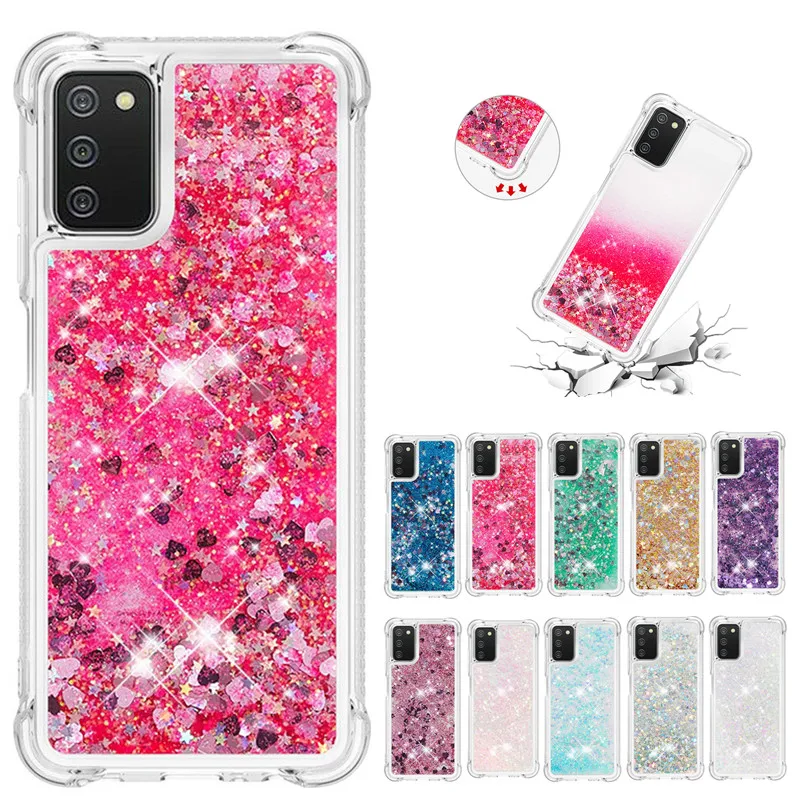

Glitter Liquid Quicksand Case For Samsung Galaxy S21 FE A03S A32 A82 A22 4G 5G Cases Soft Silicone Water Back Cover Funda Capa