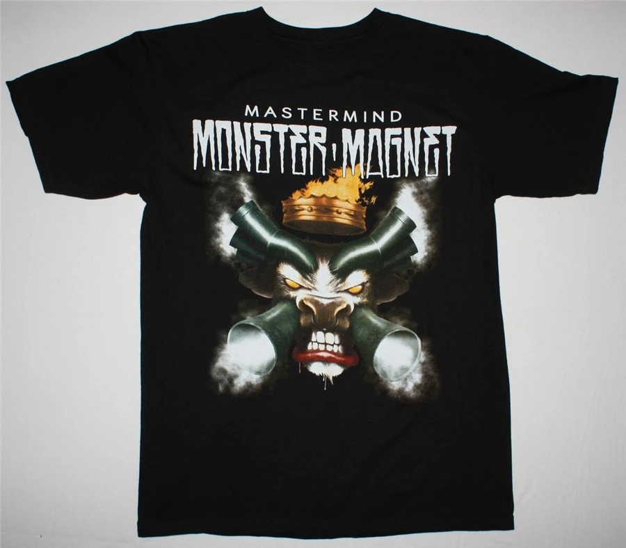 MONSTER MAGNET MASTERMIND✐ STONER ROCK KYUSS ORANGE GOBLIN Новая Черная футболка модная Классическая |