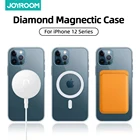 Прозрачный Магнитный чехол Joyroom для телефона iPhone 12 13 Pro Max, чехол для магнитной беспроводной зарядки, прозрачная задняя крышка из поликарбоната