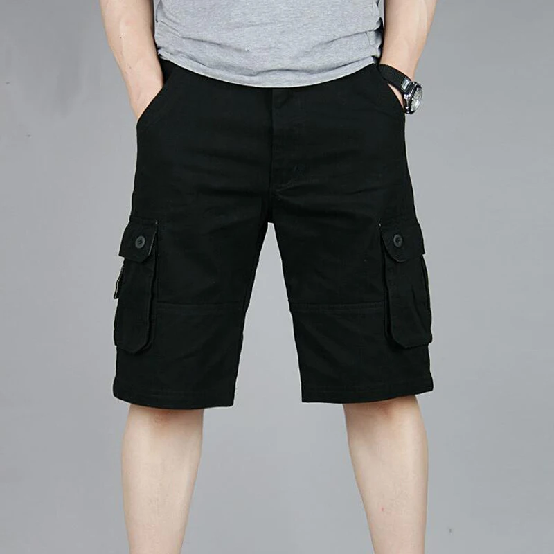 

Cargo Shorts Men Summer Casual Mulit-Pocket Shorts 2021 Men Joggers Shorts Trousers Men Breathable Big Tall 42 44 46 Large Size