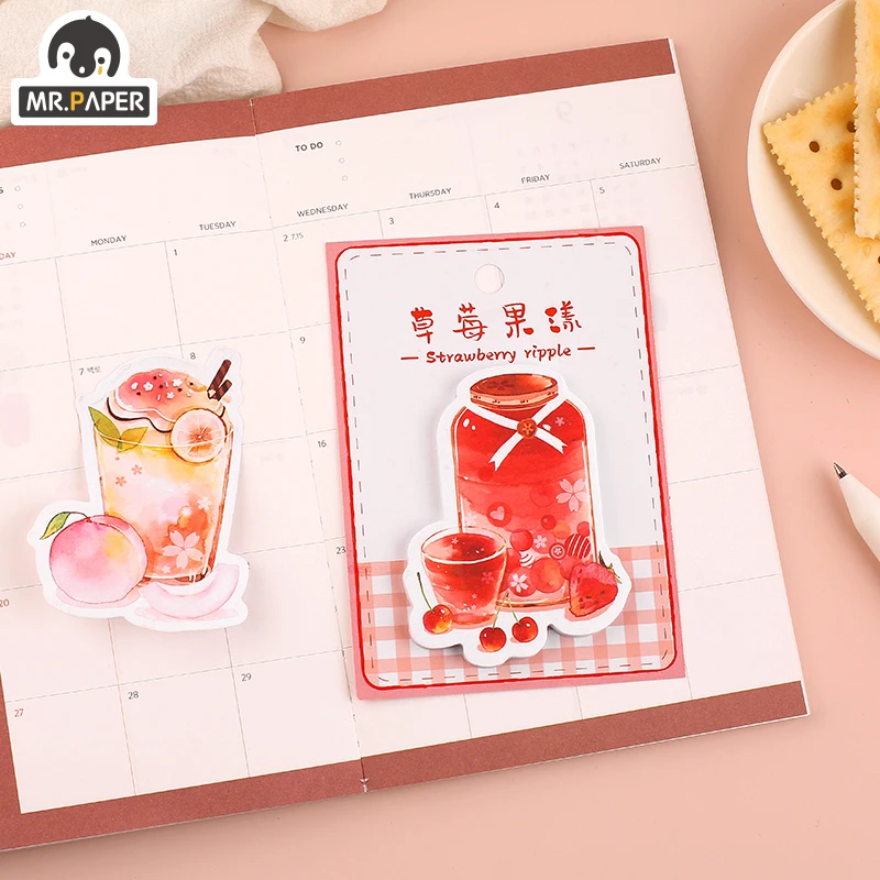 Mr.Paper 4Designs Tea Sweet Journal Diary Stickers Writing Paper Material Flowers Leaves Mushroom Plants Scrapbook | Канцтовары для