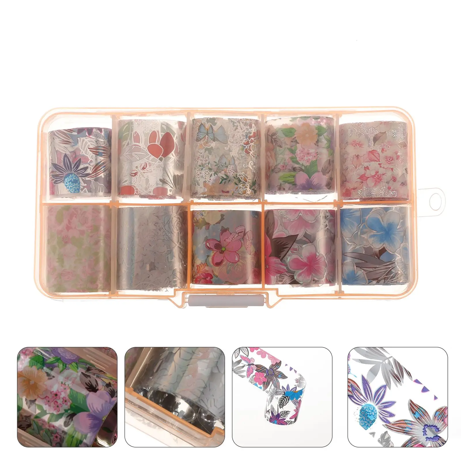 

1 Box Nail Art Stickers Decorative Flower Pattern Nail Stickers Nail Art Supply