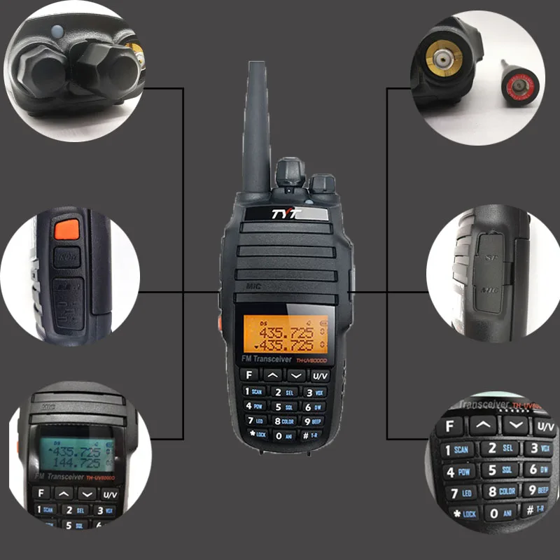 10 Вт TYT TH UV8000D иди и болтай Walkie Talkie “иди км VHF Любительская рация двойного