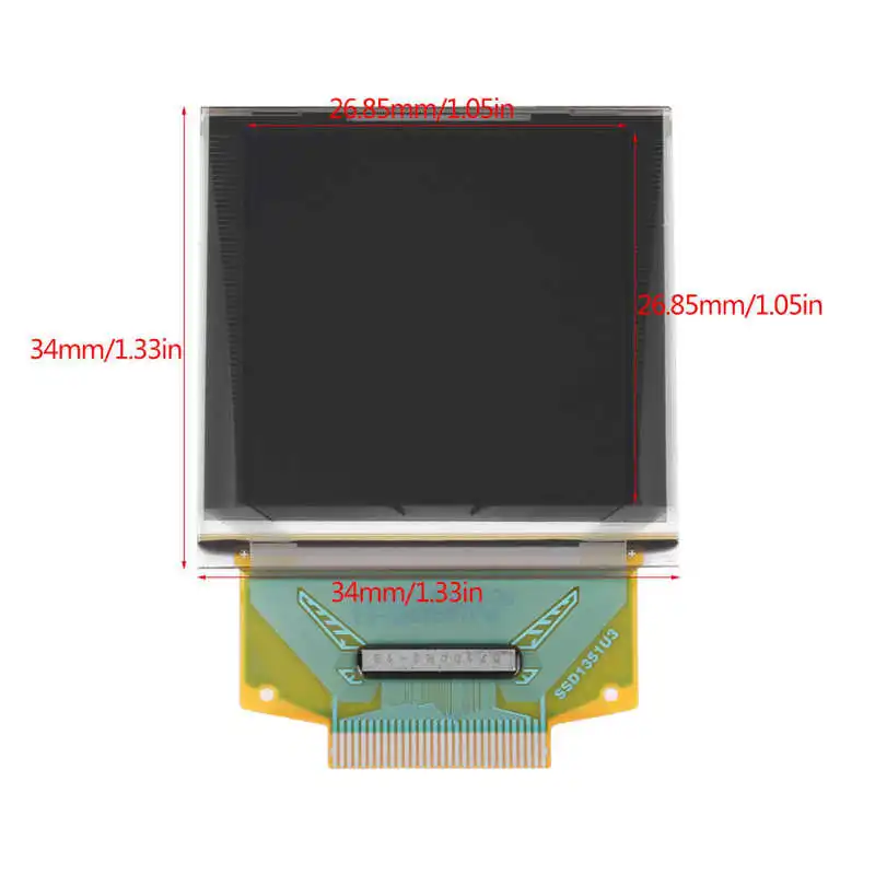 Модульный контактор 1 5 дюймов OLED цветной дисплей Графический модуль 128*128 SSD1351