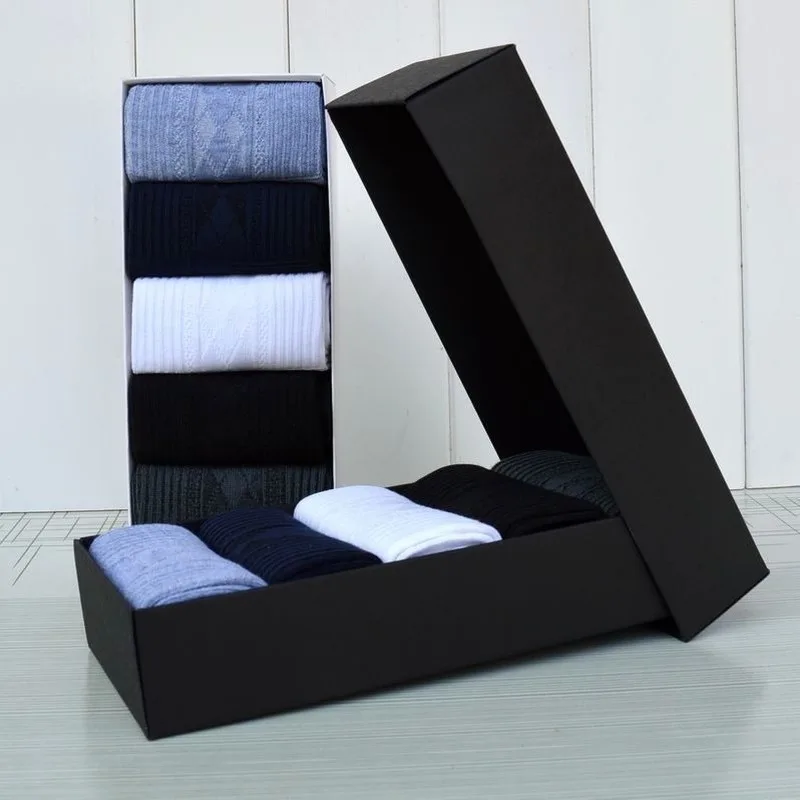 Модные подарочные коробки носки 5 шт./компл. техника Double Needle мужские в деловом