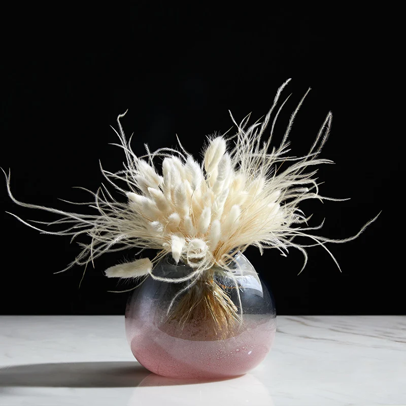 

Dry Flower Natural Rabbit Grass Dried Feather Grass Preserved Flowers Party Wedding Bouquet Flower Plant Home Office Decoration