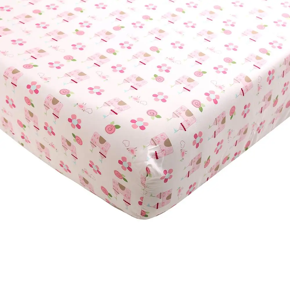 Pink Girls Baby Crib Bedding Set Flower Themed Newborn Nursery Bed Infant Child Soft Coral Garden | Мать и ребенок