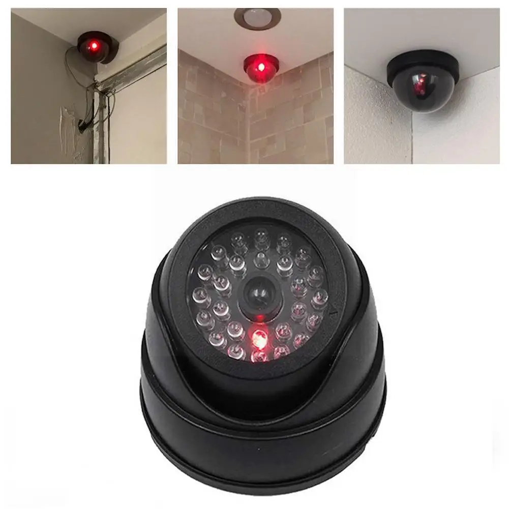 

Камера видеонаблюдения в помещении/на улице с мигающим красным светодиодом, водонепроницаемая купольная камера безопасности Q2W4